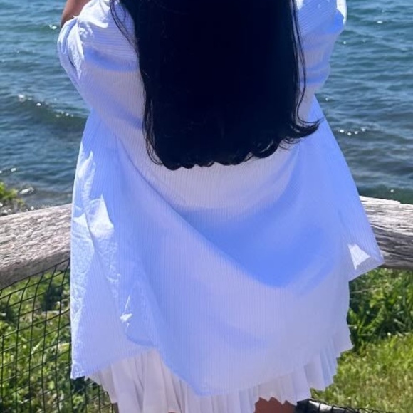 JAMES PERSE OVERSIZED  STRIPE SHIRT LIGHTWEIGHT - Picture 4 of 4